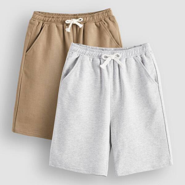 

Boys 2 Pack Drawstring Waist Shorts, Multicolor