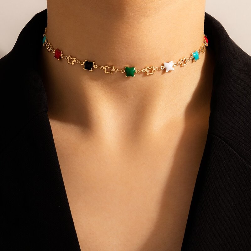 

Colorful Chain Choker, Multicolor