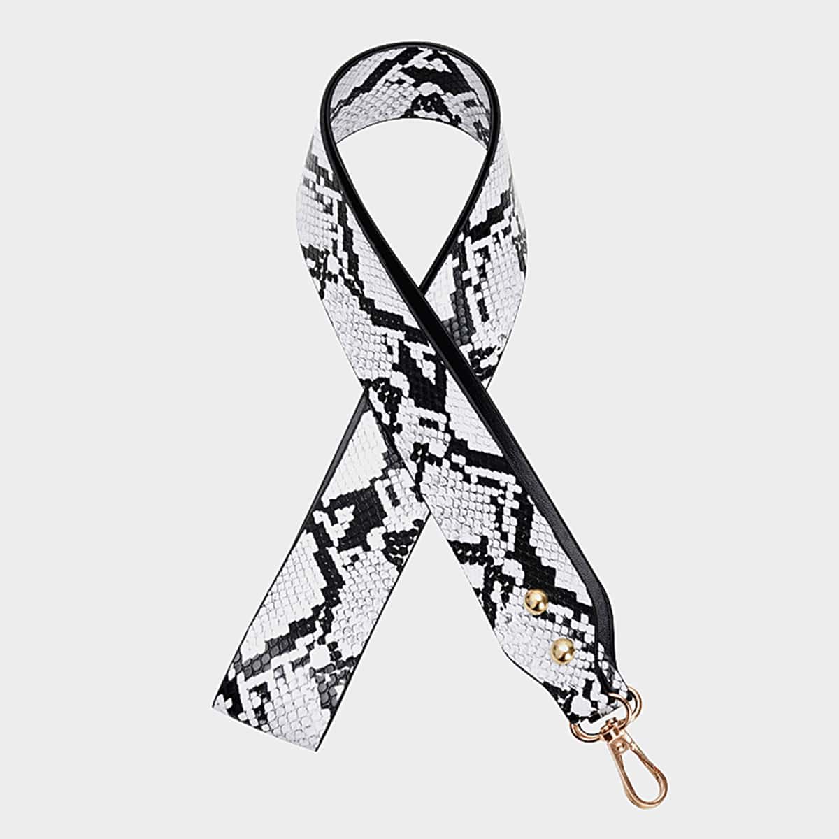 

Snakeskin Bag Strap, Black and white