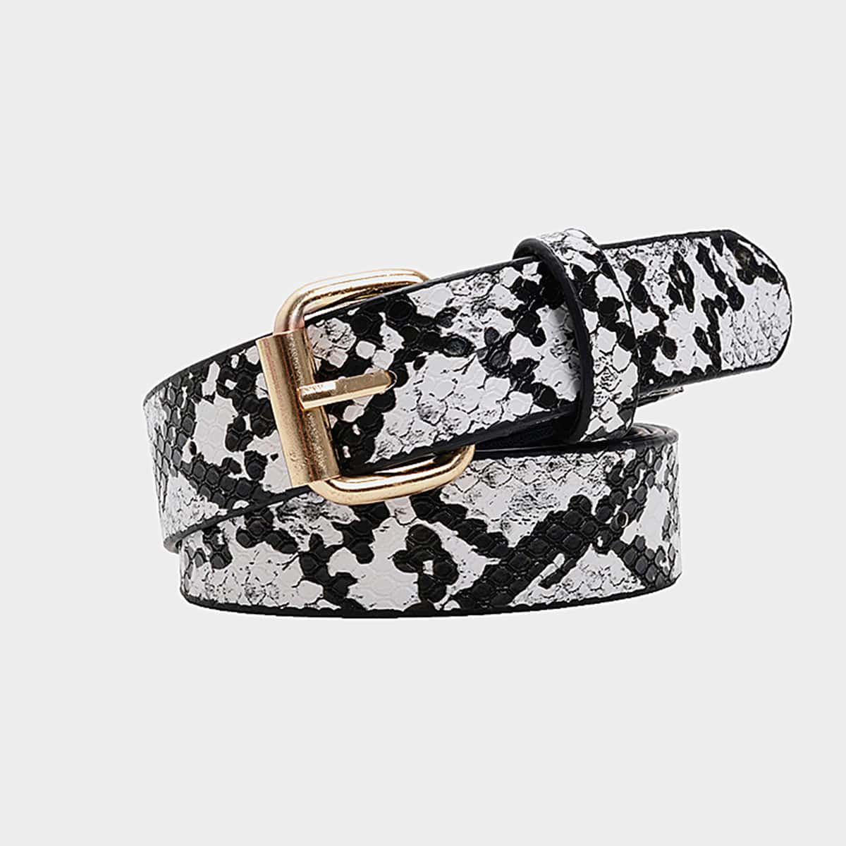 

Snakeskin Buckle Belt, Multicolor