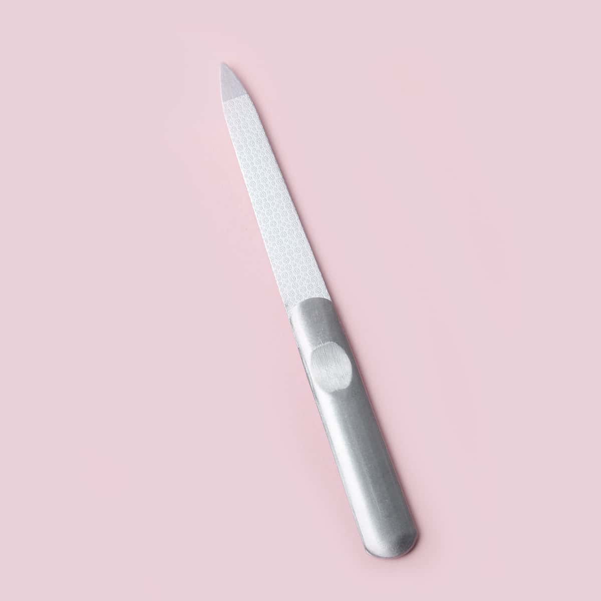 

1pc Stainless Steel Nail File, Silver