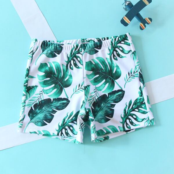 

Boys Tropical Swim Trunks, Green