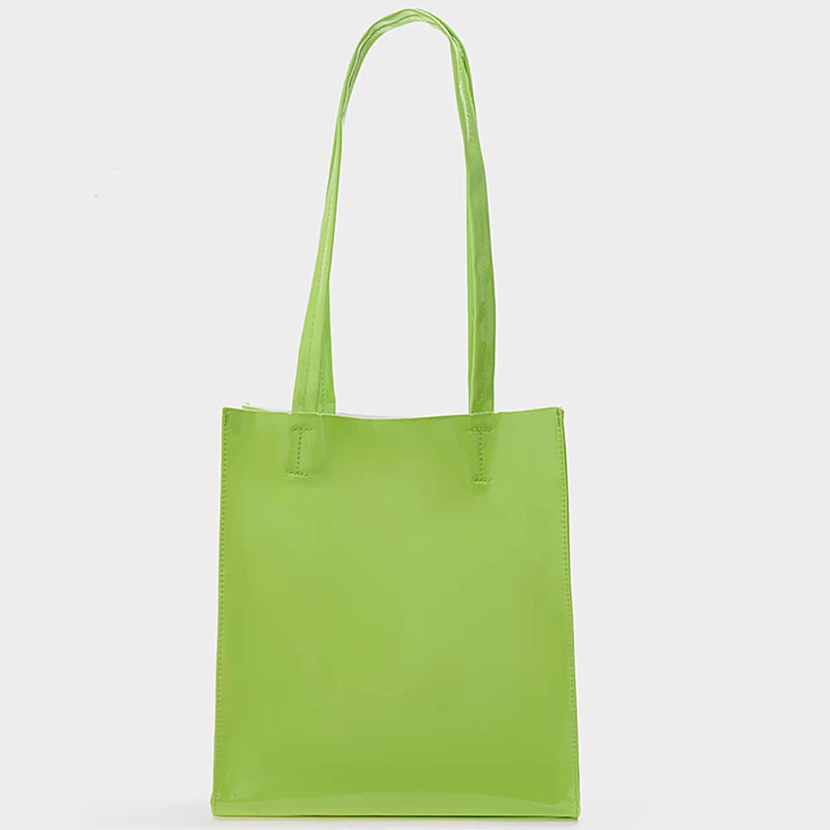 

Solid Tote Bag, Lime green
