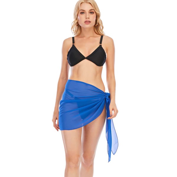 

Chiffon Cover Up Skirt Without Bikini, Blue