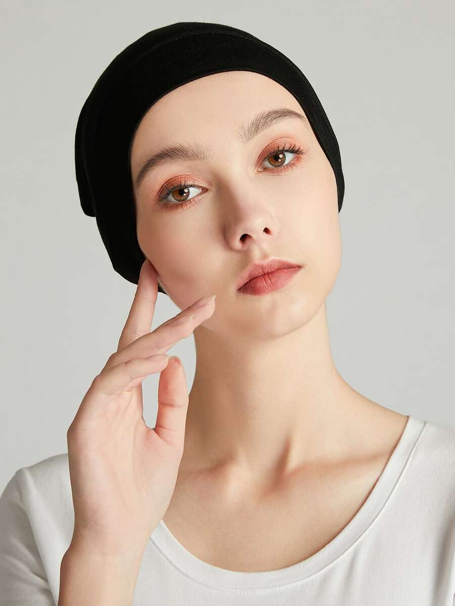 Mũ quấn trơn - màu đen - Xem 1