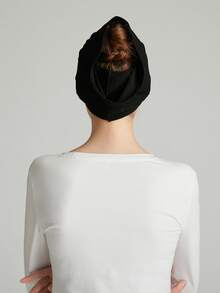 Mũ quấn trơn - màu đen - Xem 2