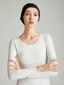 Mũ quấn trơn - màu đen - Xem 3