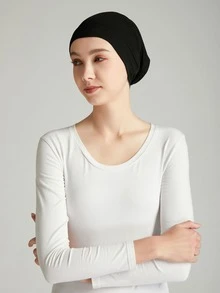 Mũ quấn trơn - màu đen - Xem 4