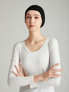 Mũ quấn trơn - màu đen - Xem 5