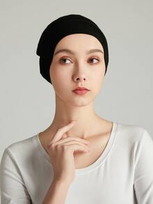 Mũ quấn trơn - màu đen - Xem 7