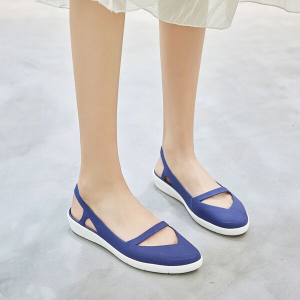 

Minimalist Slingback Flats, Blue