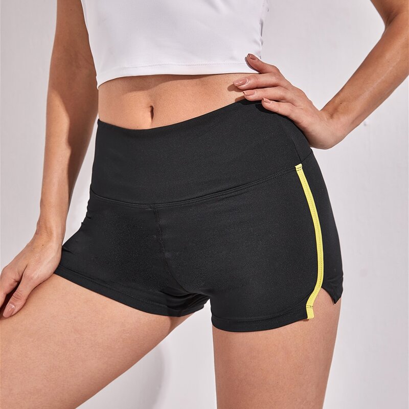 

Contrast Binding Sports Shorts, Black