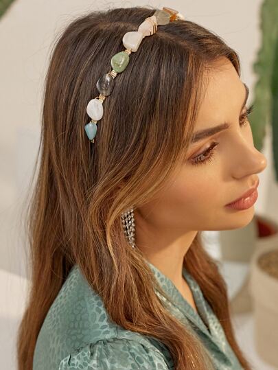 SHEIN VCAY 树脂装饰头带 波西米亚风、学校风