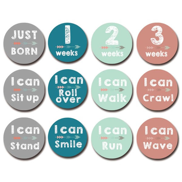 

Newborn Unisex 12pcs Stickers Photography Prop, Multicolor