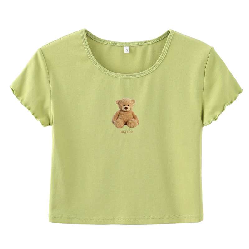 

Cartoon Graphic Tee, Lime green