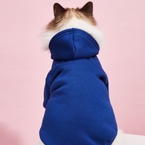 

Solid Color Pet Hoodie, Blue