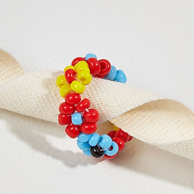 

Floral Beaded Ring, Multicolor