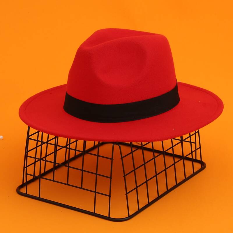 

Band Decor Floppy Hat, Red