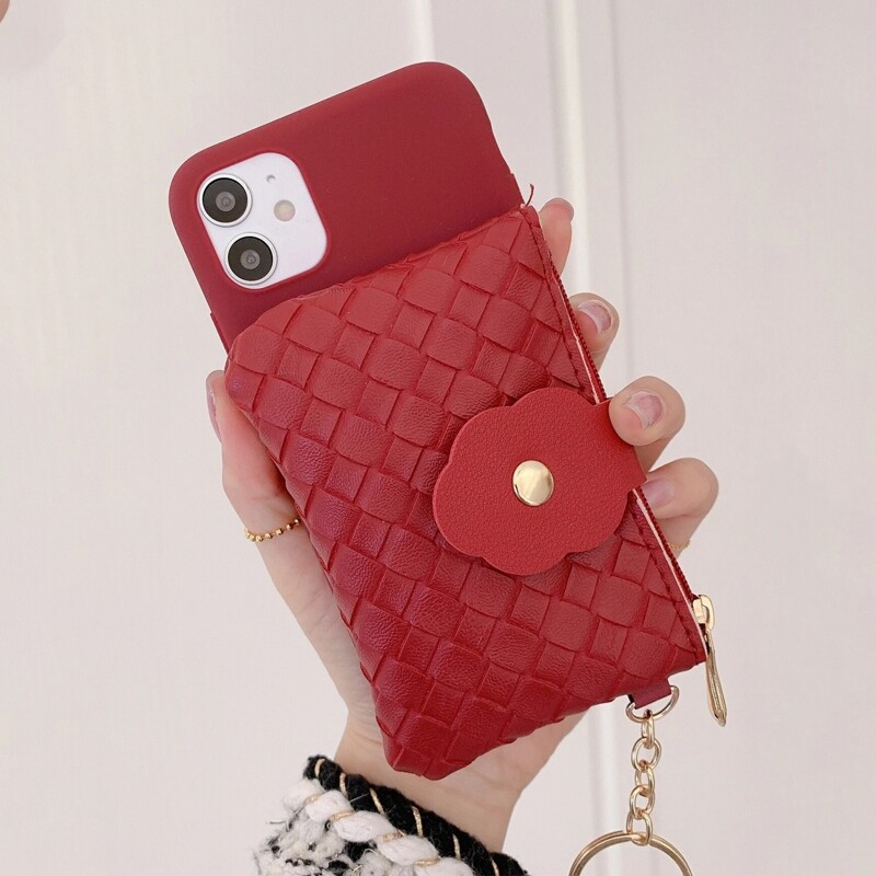 

Card Holder iPhone Case, Red