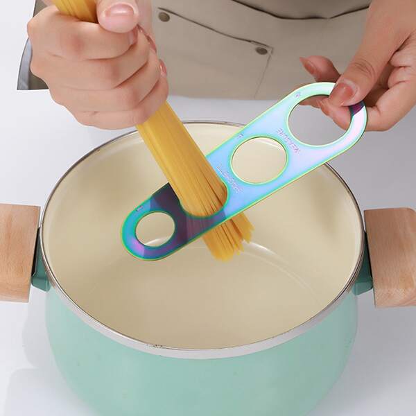 

1pc Stainless Steel Pasta Measuring Tool, Multicolor