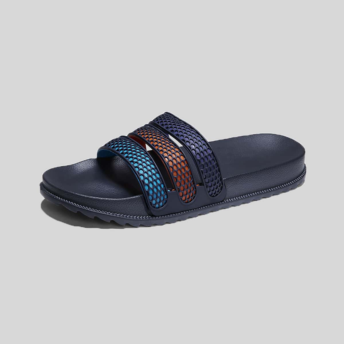 

Guys Color Block Slides, Blue