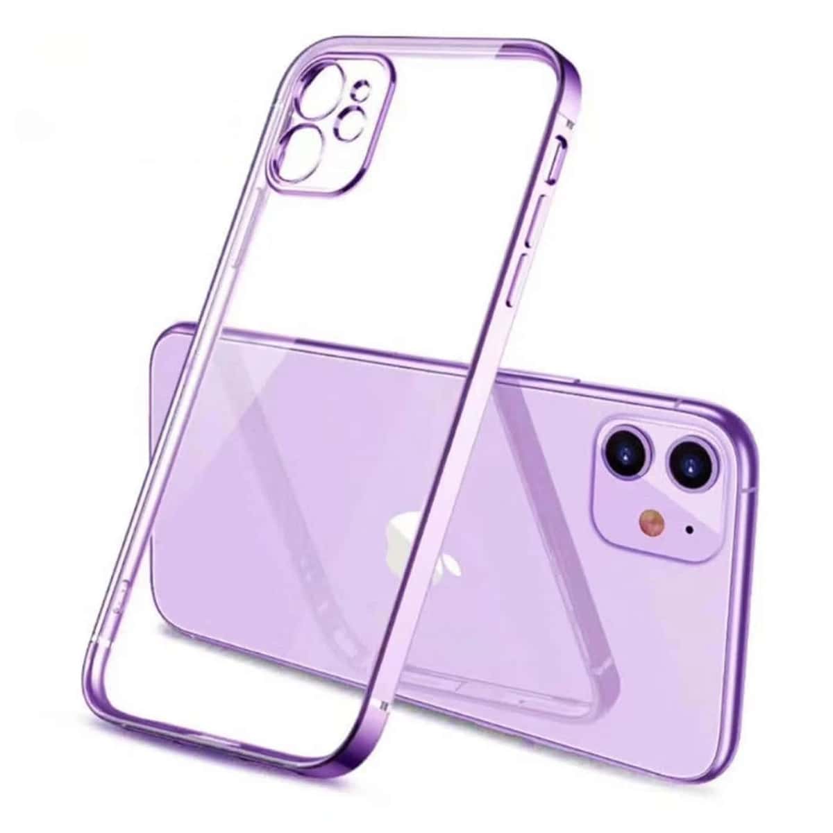 

Minimalist Clear iPhone Case, Lilac purple