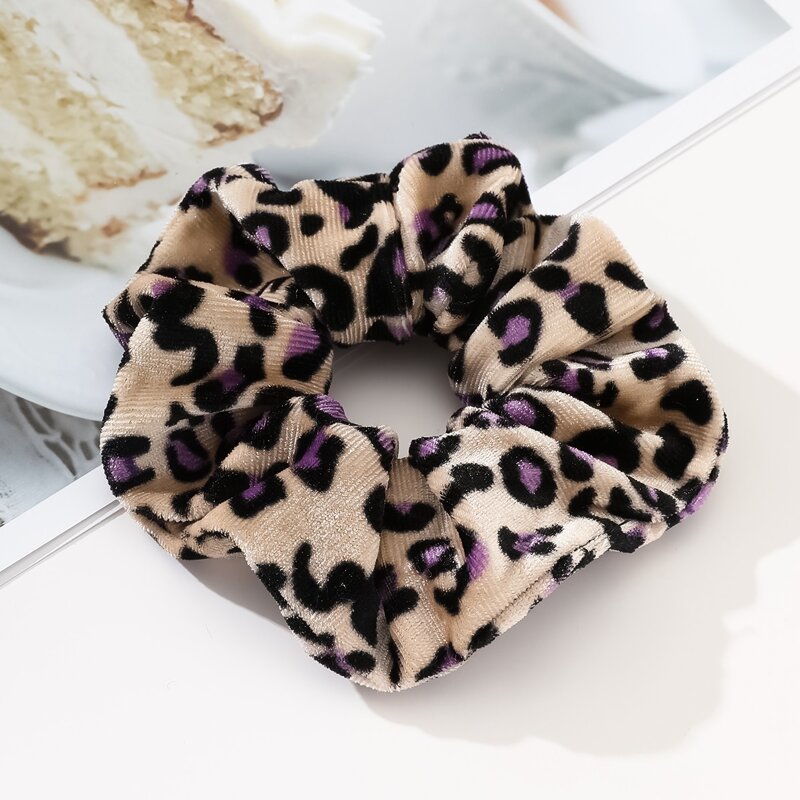

1pc Leopard Hair Scrunchie, Multicolor