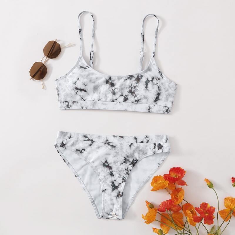 

Tie Dye Cami Bikini Swimsuit, Multicolor