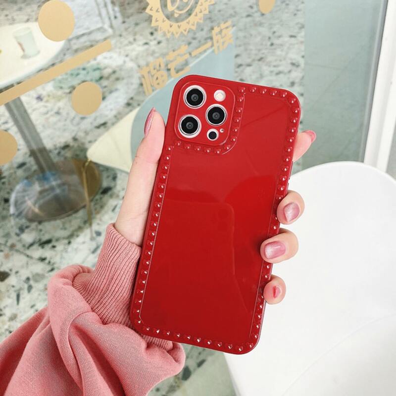 

Simple Solid iPhone Case, Red