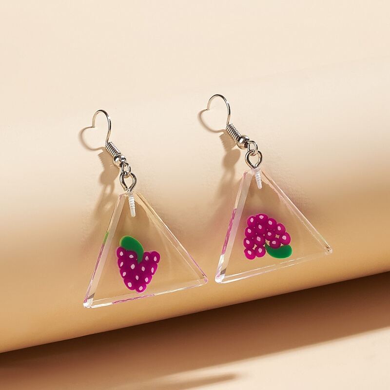 

Grape Drop Earrings, Multicolor