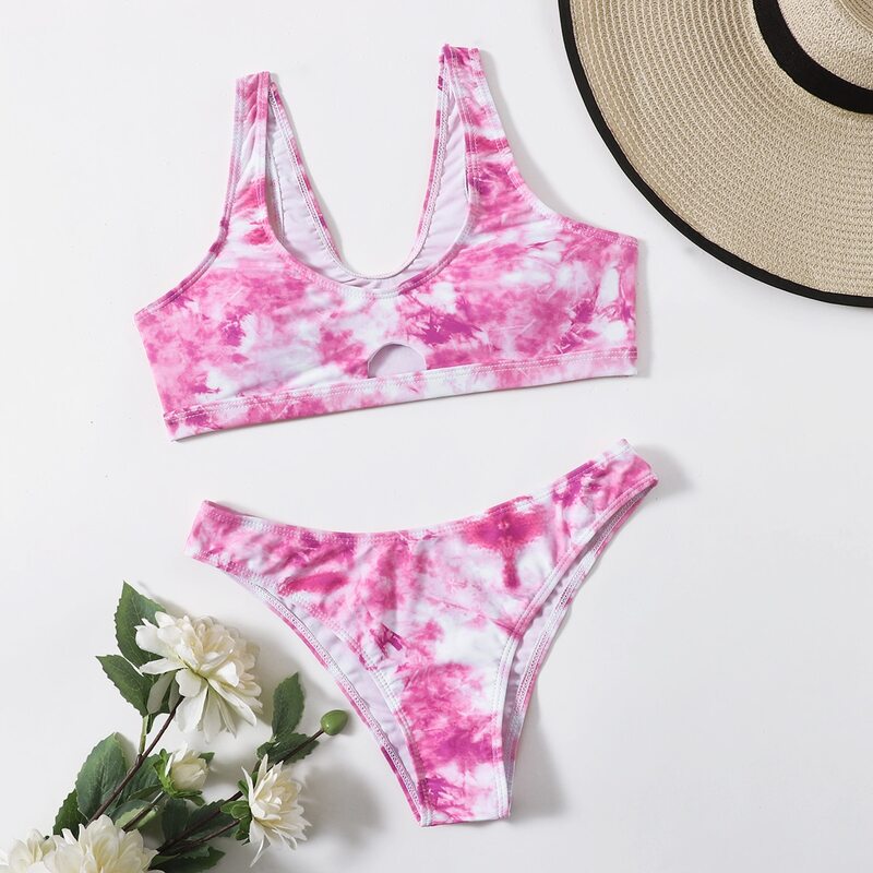 

Tie Dye Tank Bikini Swimsuit, Multicolor