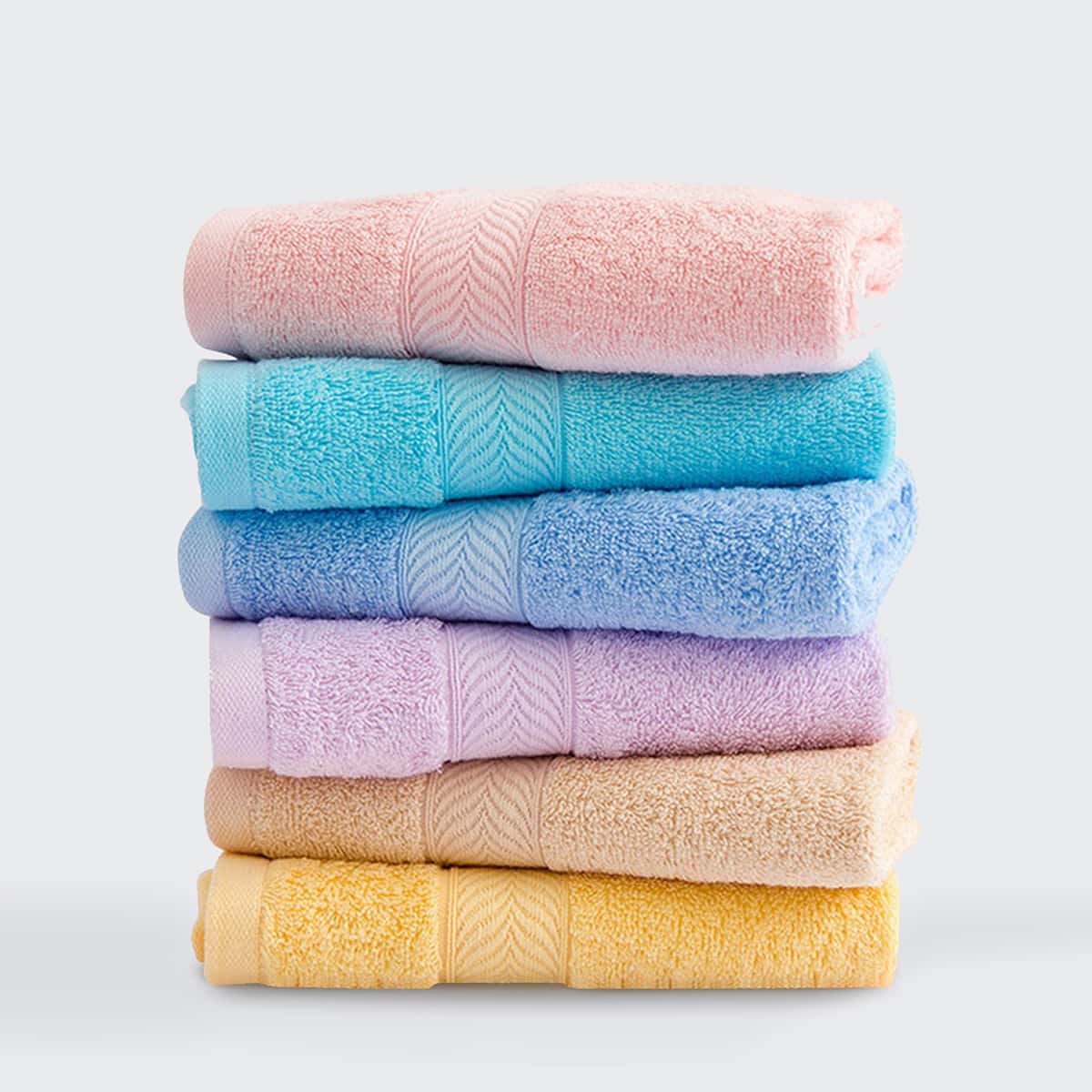 

1pc Solid Color Random Face Towel, Multicolor