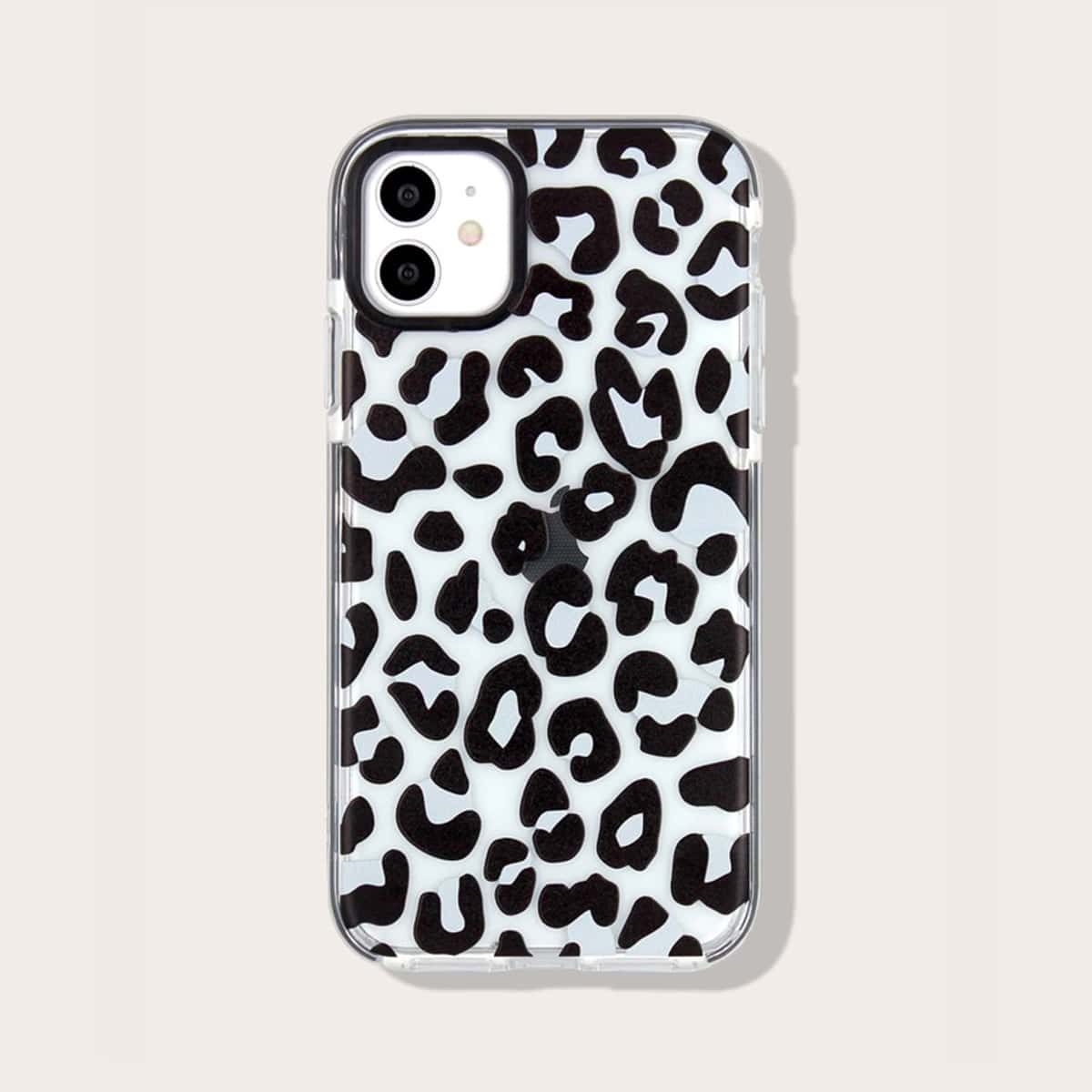 

Leopard iPhone Case, Black