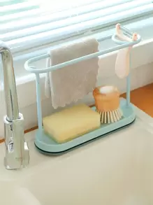1pc Kitchen Rag Drain Rack - Mint Blue - View 1