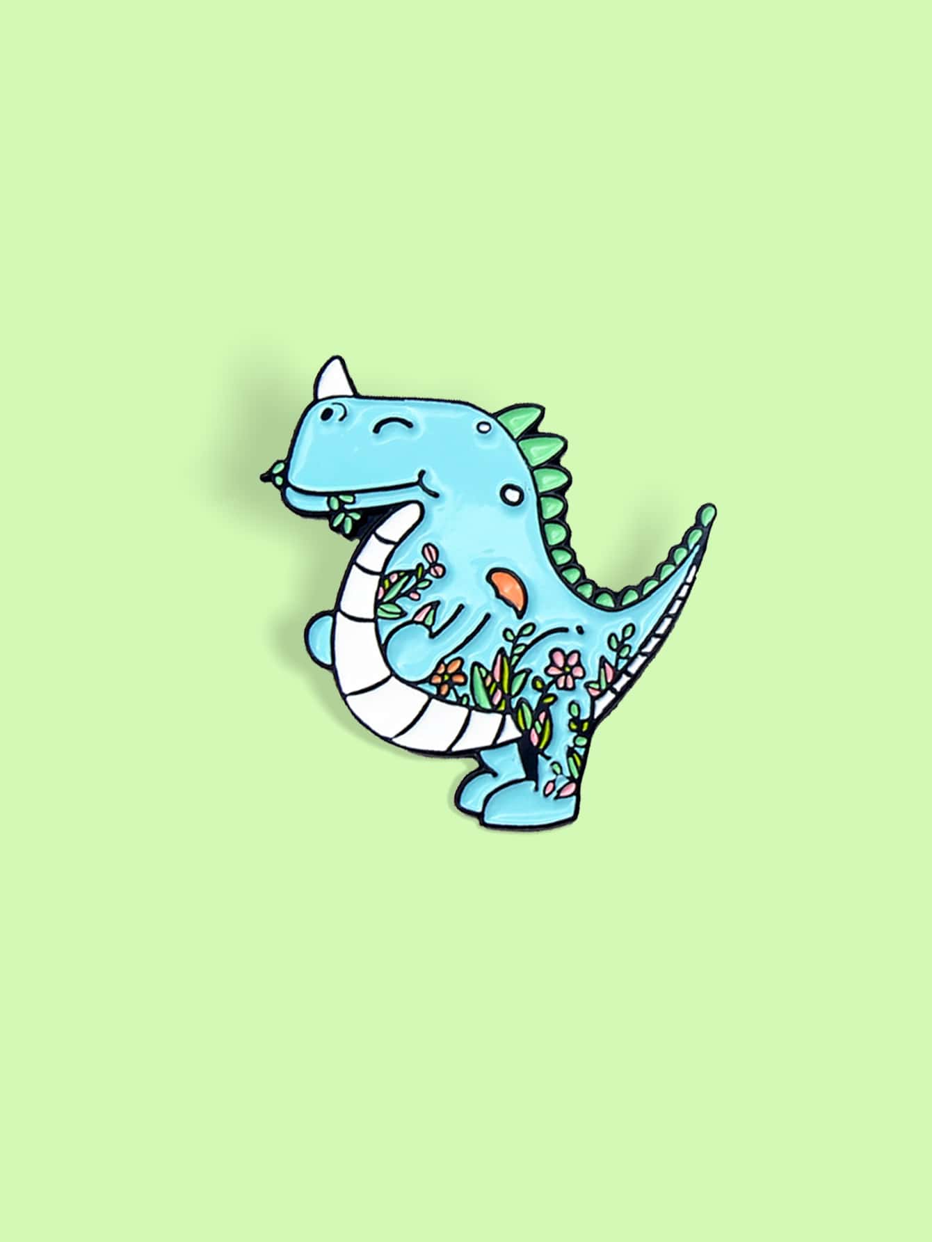 Broche de niños con diseño de dinosaurio de dibujos animados - Multicolor - Ver 1