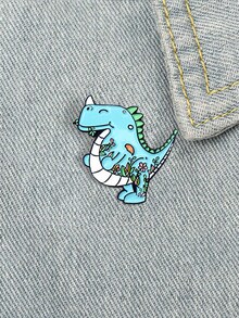 Broche de niños con diseño de dinosaurio de dibujos animados - Multicolor - Ver 2