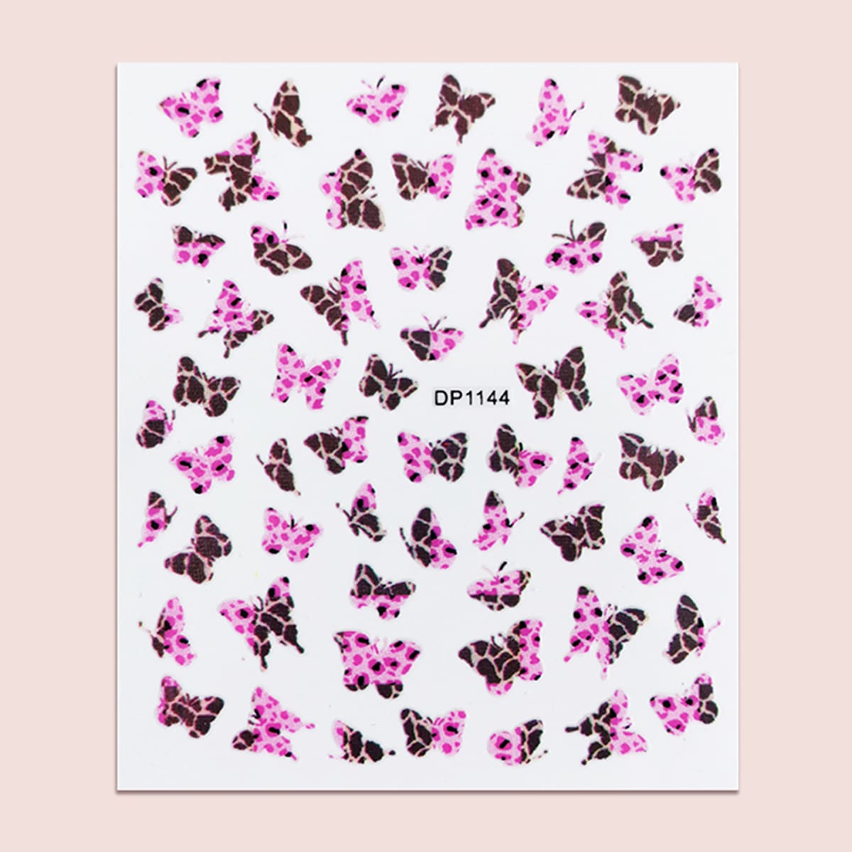 

1sheet Leopard Butterfly Nail Art Sticker, Multicolor