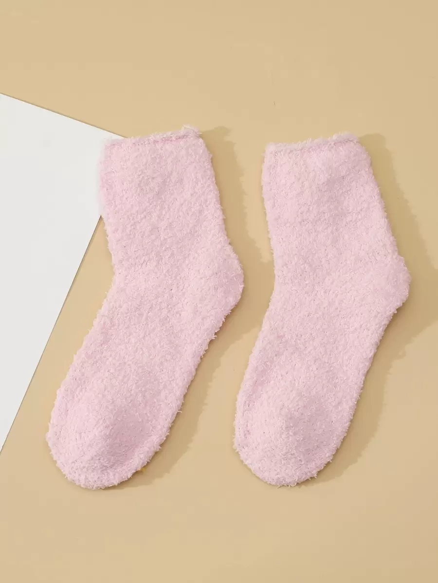 Plain Fuzzy Socks
