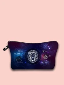 Bolso de maquillaje zodíaco Leo - Morado - Ver 1