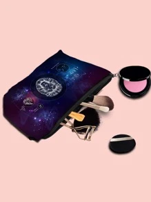 Bolso de maquillaje zodíaco Leo - Morado - Ver 2