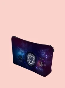 Bolso de maquillaje zodíaco Leo - Morado - Ver 3