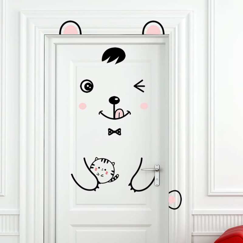 

Kids Cartoon Cat Print Wall Sticker, Multicolor