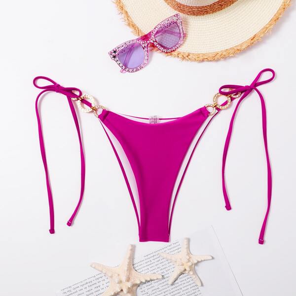 

Chain Detail Bikini Panty, Hot pink