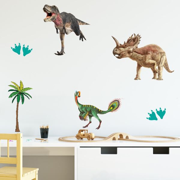 

Kids Dinosaur Print Wall Sticker, Multicolor