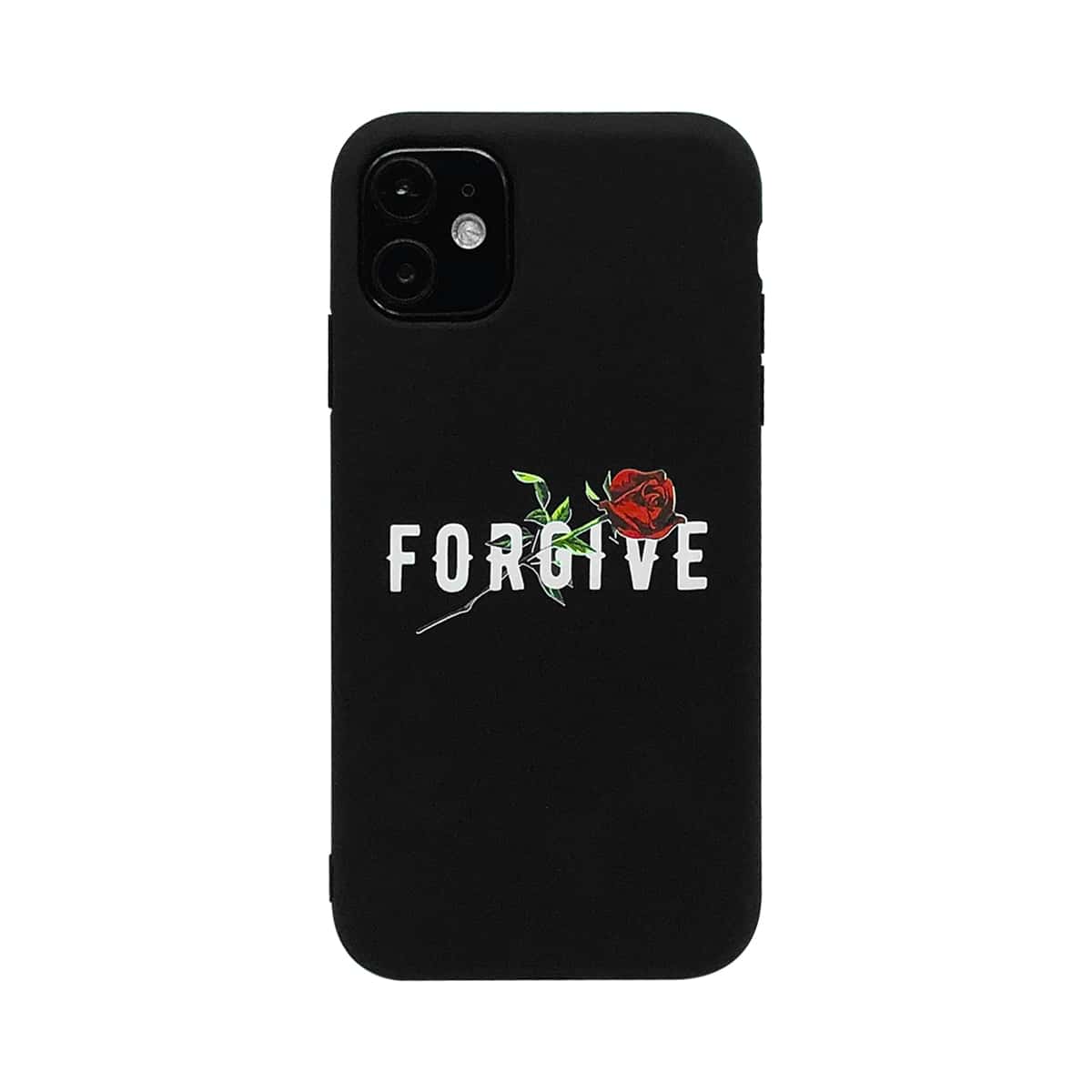 

Letter & Rose iPhone Case, Black