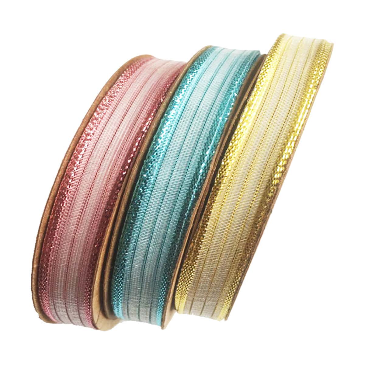 

3pcs Glitter DIY Decorative Ribbon, Multicolor