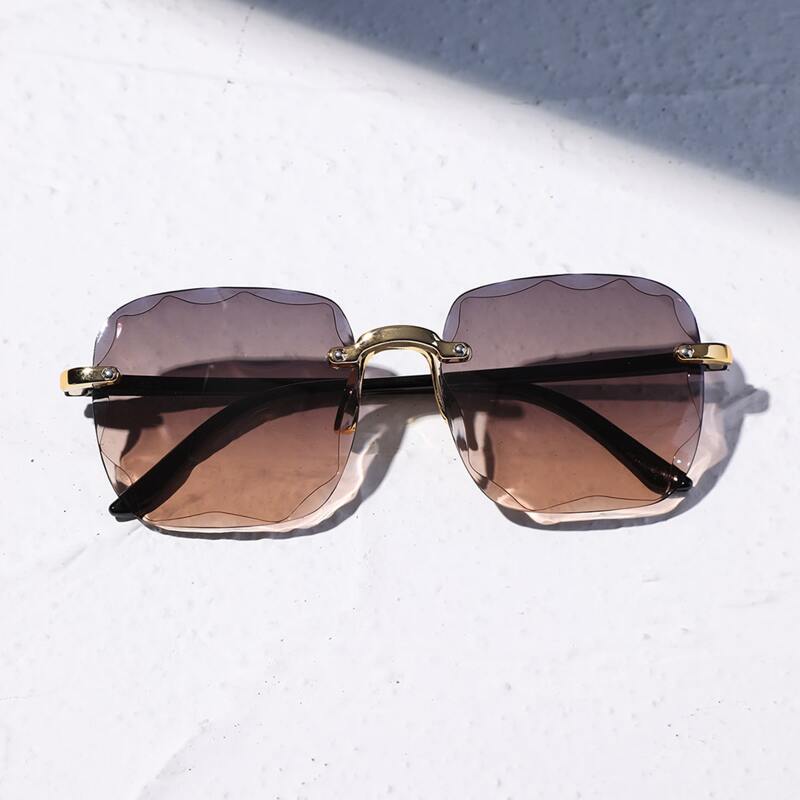 

Ombre Lens Rimless Sunglasses