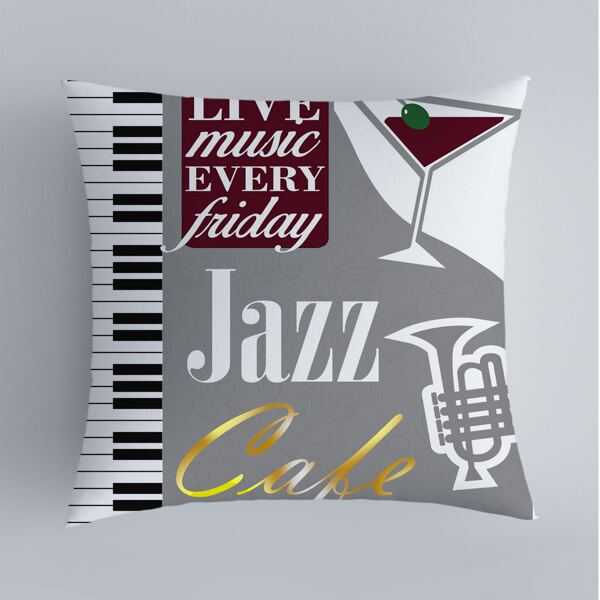 

Letter Graphic Cushion Cover Without Filler, Multicolor