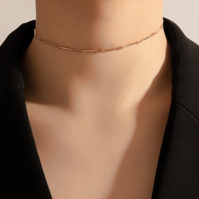 

1pc Minimalist Choker, Gold