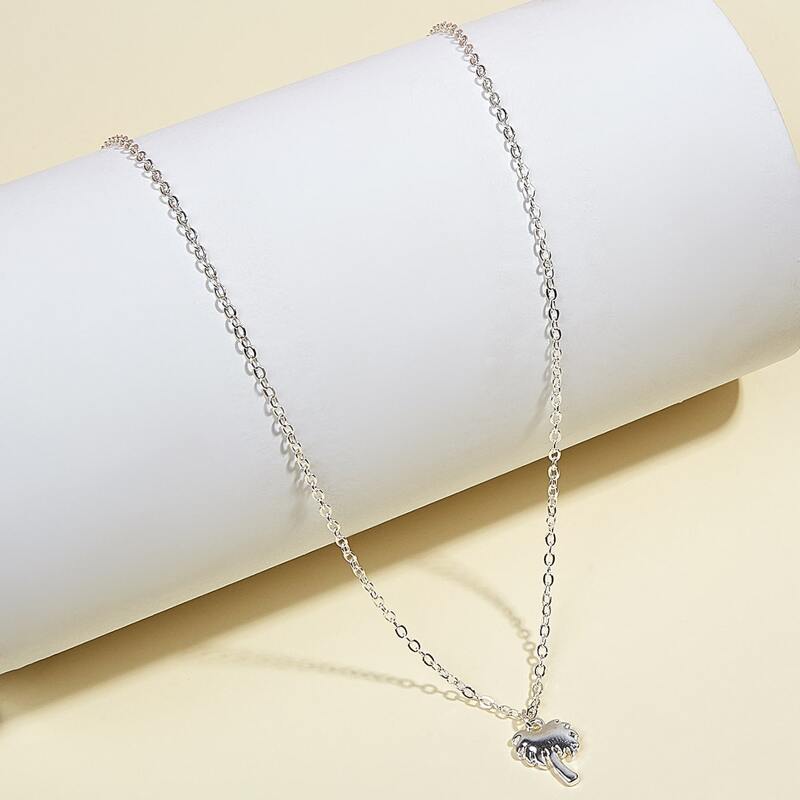 

Coconut Tree Pendant Necklace, Silver